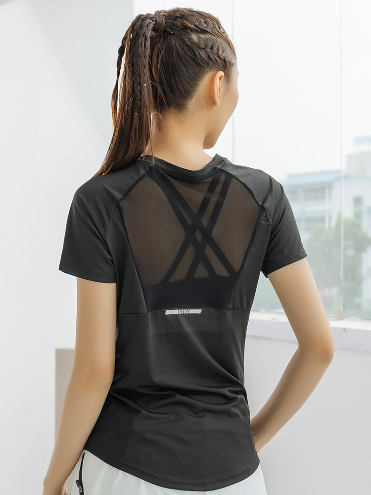Summer Sports Short-Sleeved Wo - Mesh Top Layering 评论和价格