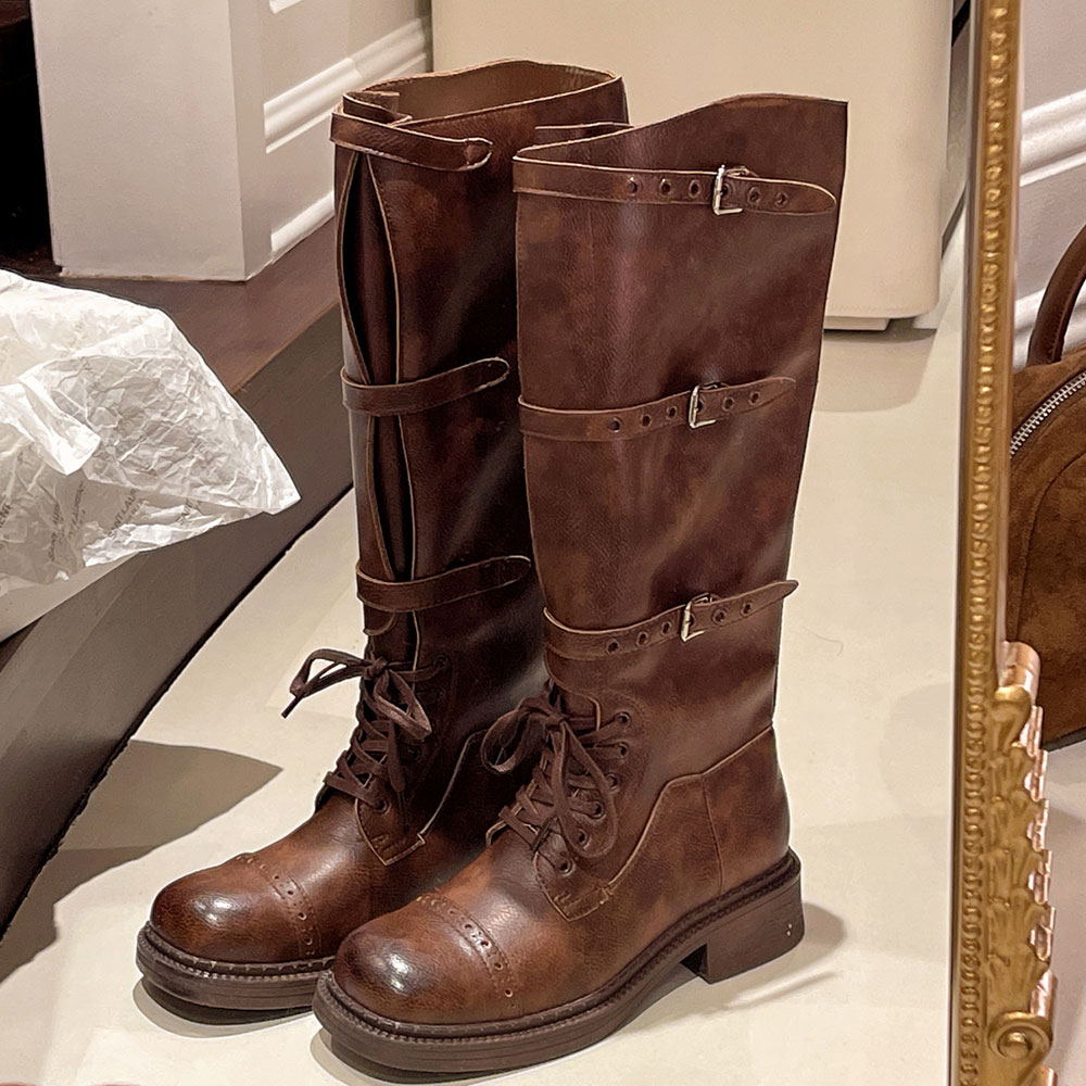 Women's Knee High Boots Vintag - Street Fashion Designer 评论和价格
