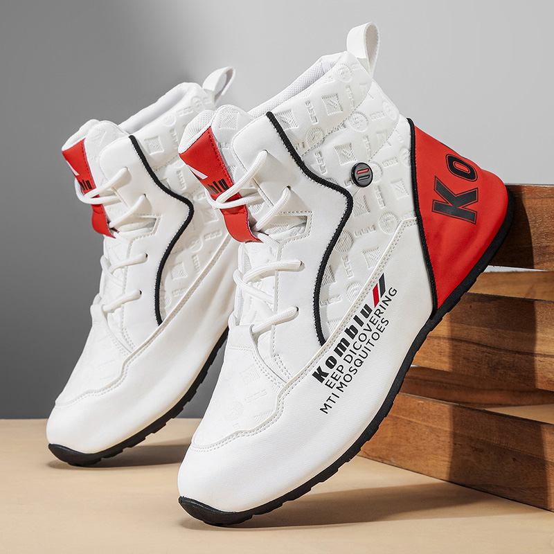High-Top Casual Sneakers with  - Mesh Top Layering 评论和价格