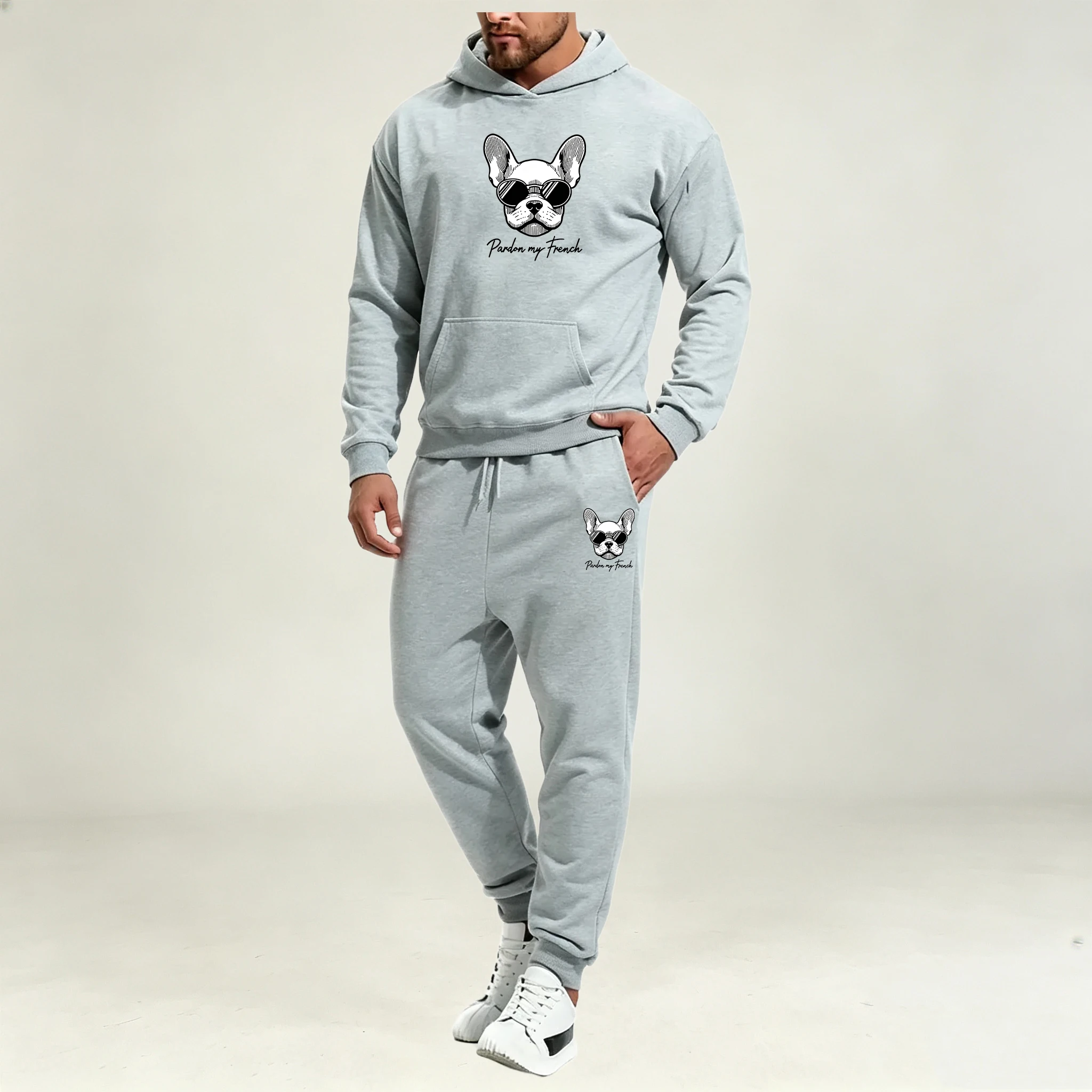 Men Clothing Sets 2Pcs Autumn  - Street Fashion Winter 评论和价格