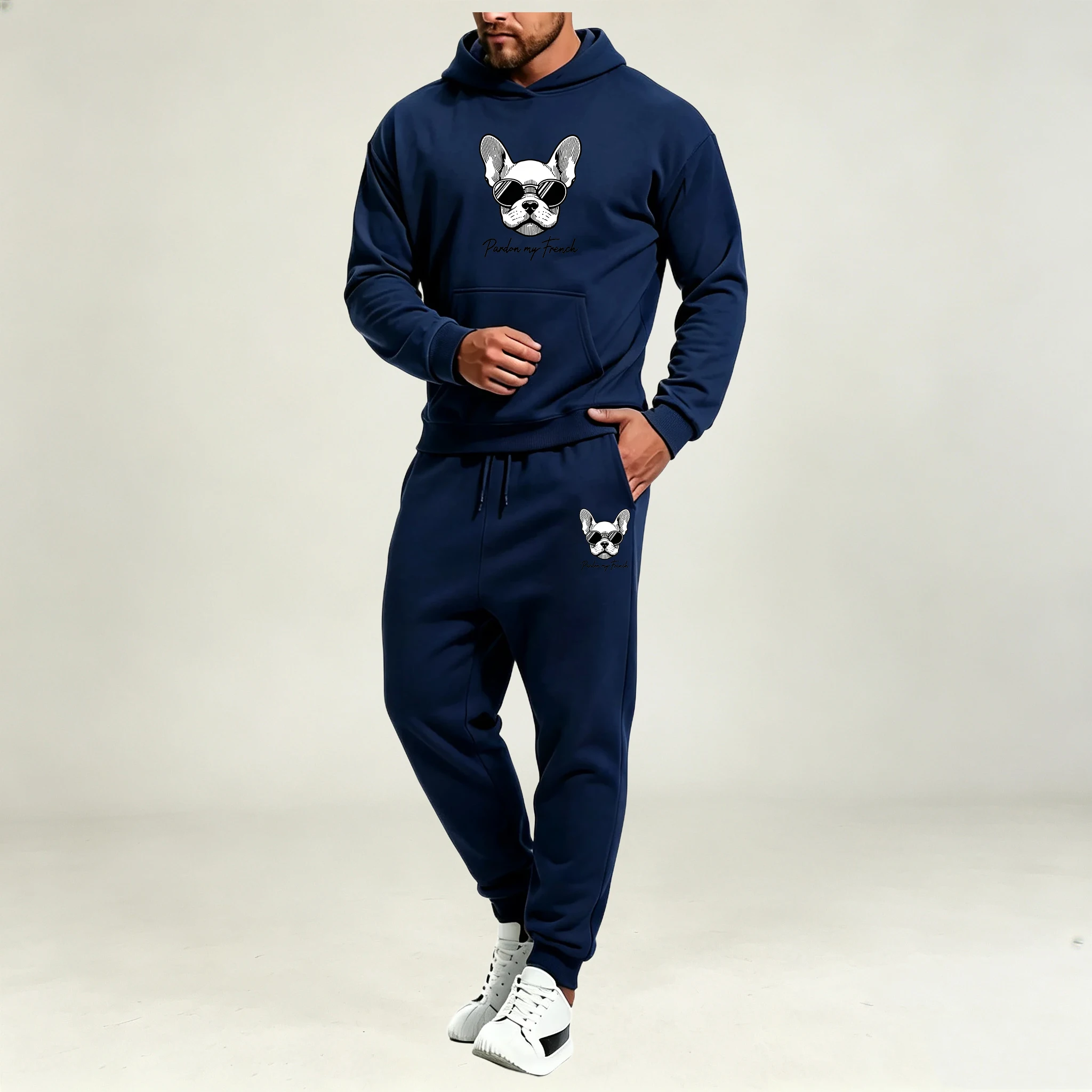 Men Clothing Sets 2Pcs Autumn  - Street Fashion Winter 评论和价格