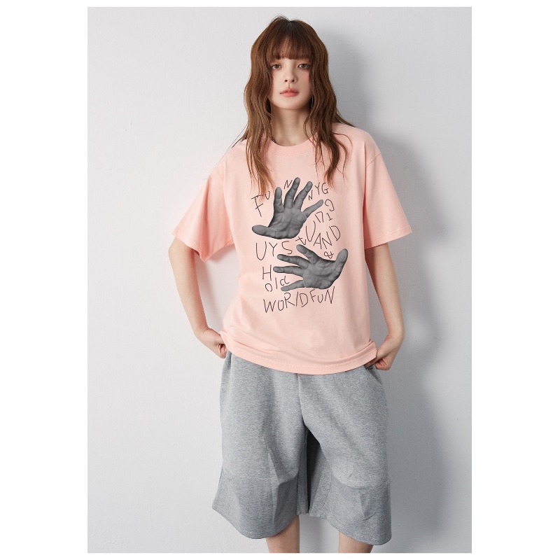 FUNNY GUY American Retro T-shi - Street Fashion For Short Guys 评论和价格
