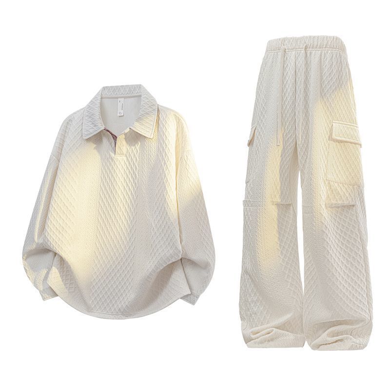 Unisex Jacquard  Plaid Polo Sh - Cargo Pant Wide 评论和价格