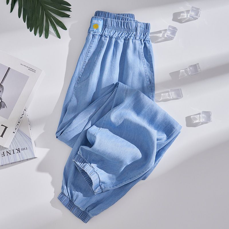Plus Size Ice Silk Denim Pants - Cargo Pant Wide 评论和价格
