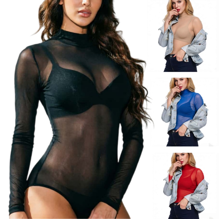 FREEAUCE NEW Long Sleeve One-p - Mesh Top Layering 评论和价格