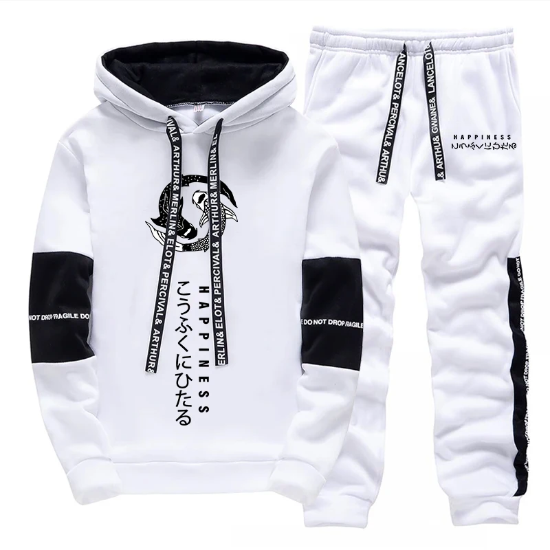Fashion Men's Tracksuit Print  - Street Fashion Winter 评论和价格