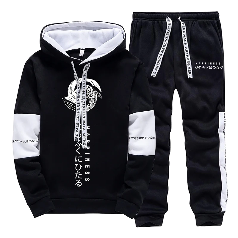 Fashion Men's Tracksuit Print  - Street Fashion Winter 评论和价格