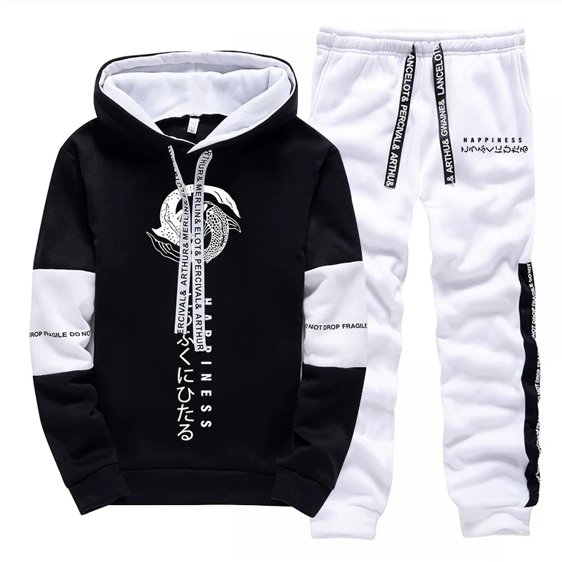 Fashion Men's Tracksuit Print  - Street Fashion Winter 评论和价格