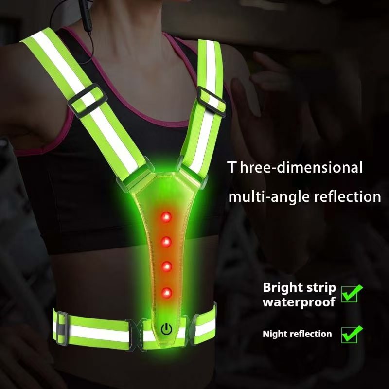 LED Running Vest Reflective Gl - Reflective Jacket Running 评论和价格