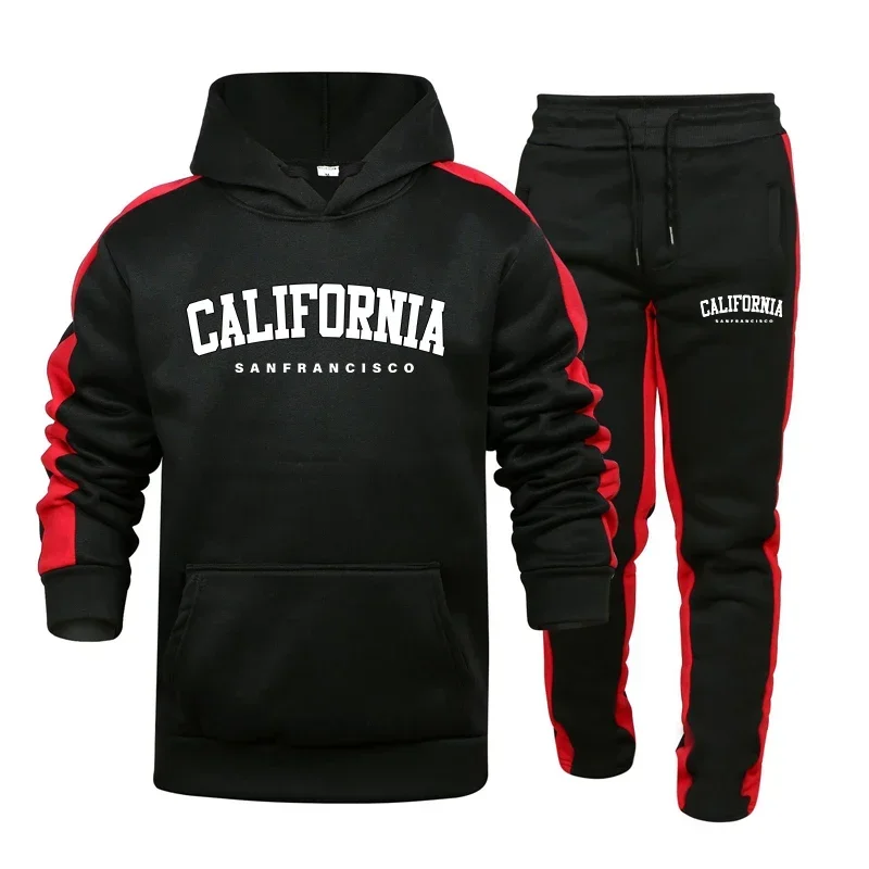 Men's Tracksuit 2 Pcs Sets Cas - Street Fashion Winter 评论和价格