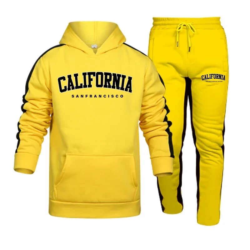 Men's Tracksuit 2 Pcs Sets Cas - Street Fashion Winter 评论和价格