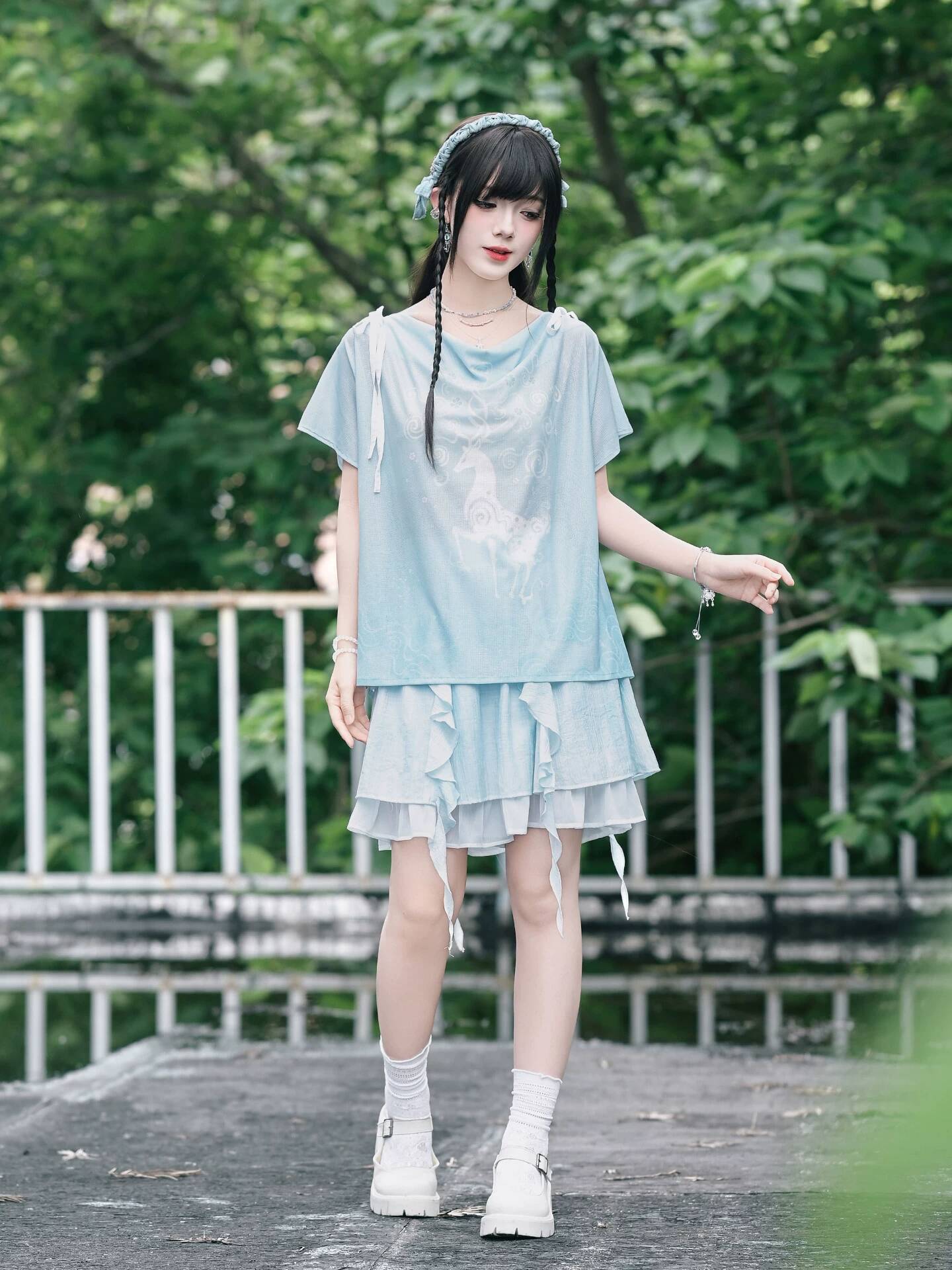 New Chinese Style Draped Neckl - Mesh Top Layering 评论和价格
